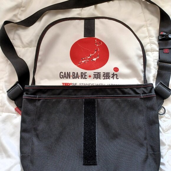 NWT RARE LE TEDxSF Rickshaw Bagworks Japan Ganbare 頑張れ iPad Zero Messeng… - Picture 3 of 8